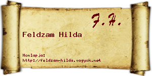 Feldzam Hilda névjegykártya